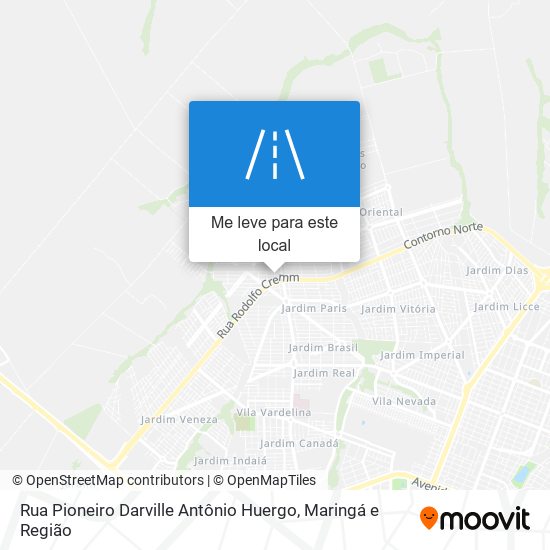 Rua Pioneiro Darville Antônio Huergo mapa