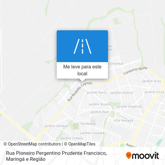 Rua Pioneiro Pergentino Prudente Francisco mapa