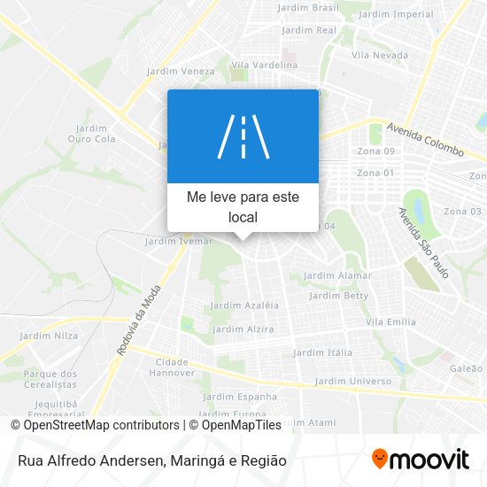 Rua Alfredo Andersen mapa