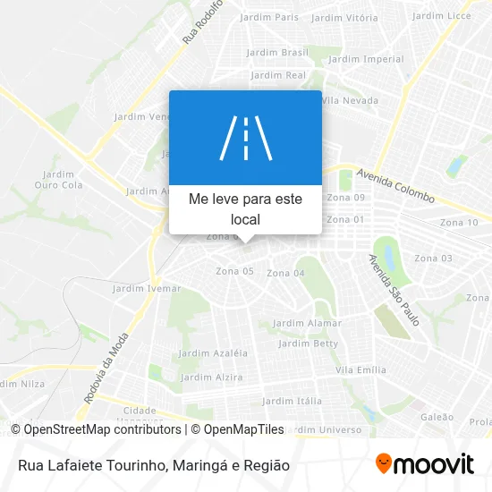 Rua Lafaiete Tourinho mapa
