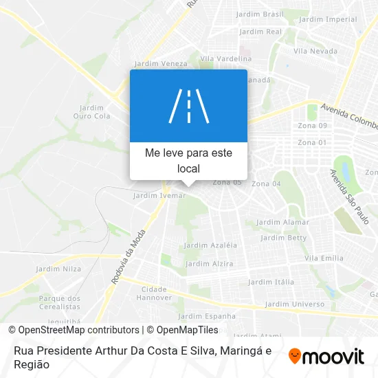 Rua Presidente Arthur Da Costa E Silva mapa