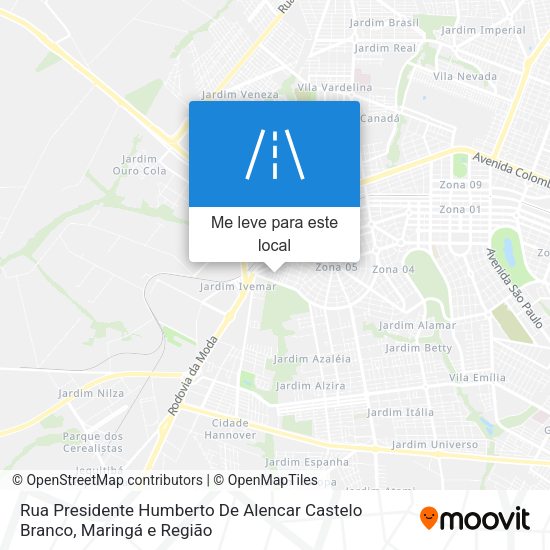 Rua Presidente Humberto De Alencar Castelo Branco mapa