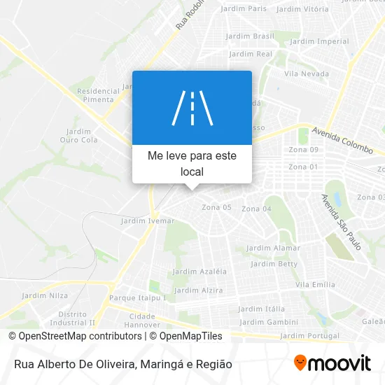 Rua Alberto De Oliveira mapa