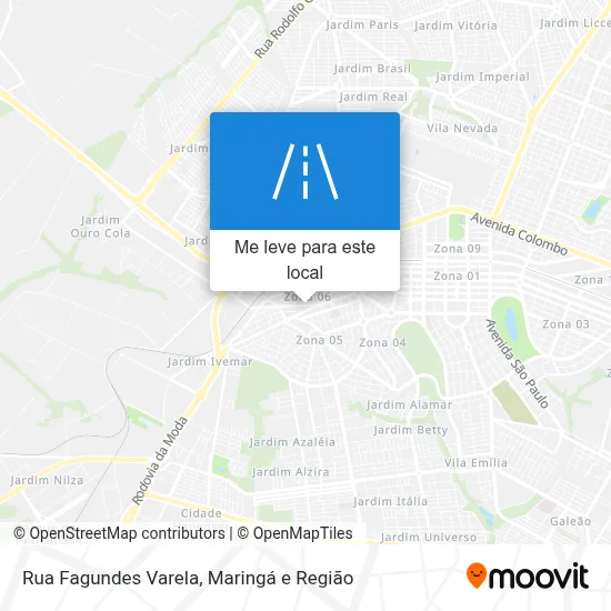 Rua Fagundes Varela mapa