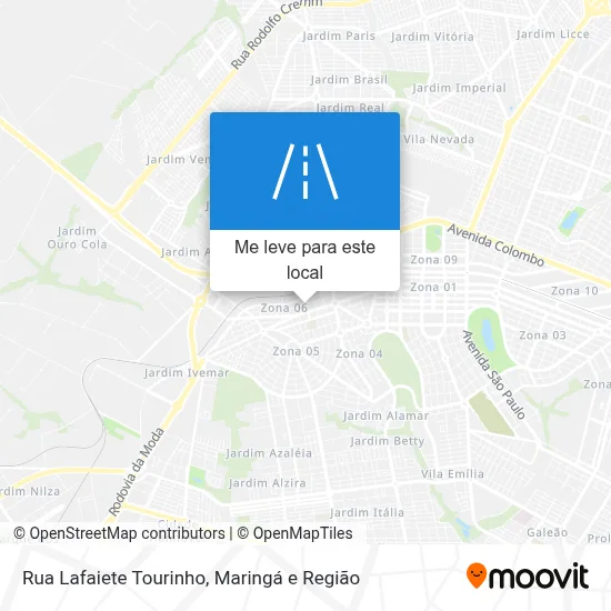Rua Lafaiete Tourinho mapa