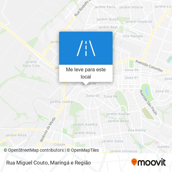 Rua Miguel Couto mapa