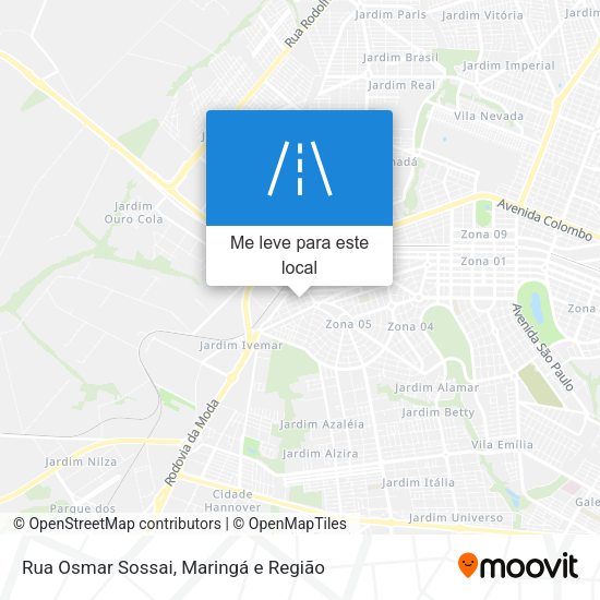 Rua Osmar Sossai mapa