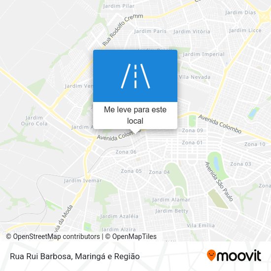 Rua Rui Barbosa mapa