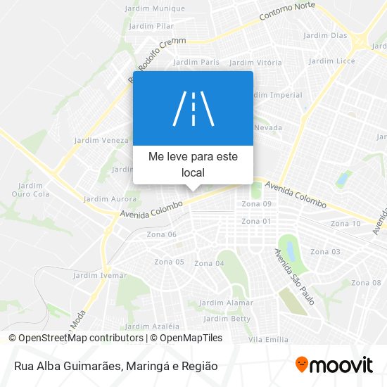 Rua Alba Guimarães mapa