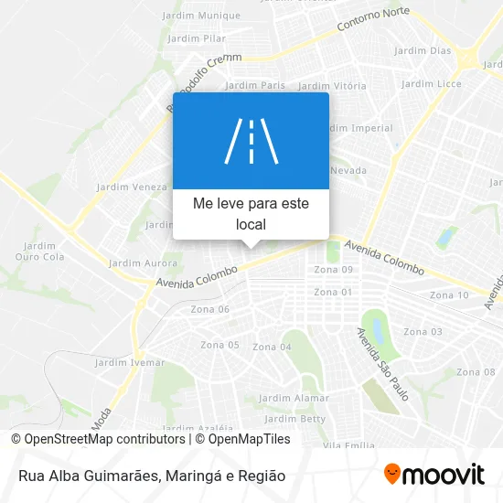 Rua Alba Guimarães mapa