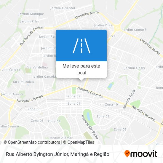 Rua Alberto Byington Júnior mapa