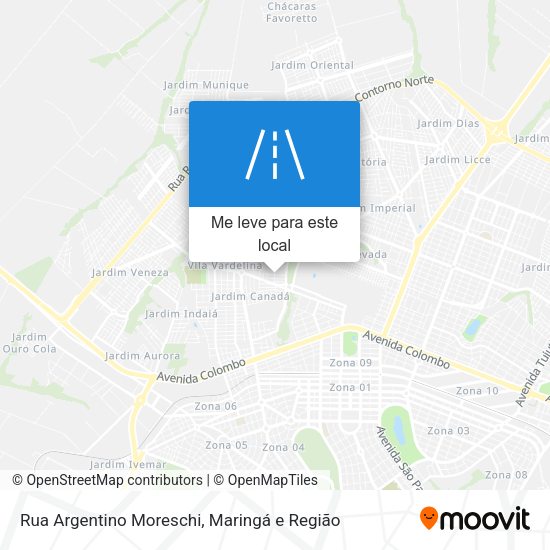 Rua Argentino Moreschi mapa
