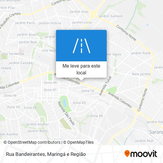 Rua Bandeirantes mapa