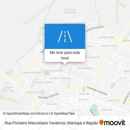 Rua Pioneiro Marceliano Venâncio mapa