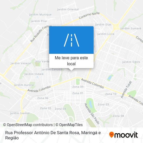 Rua Professor Antônio De Santa Rosa mapa
