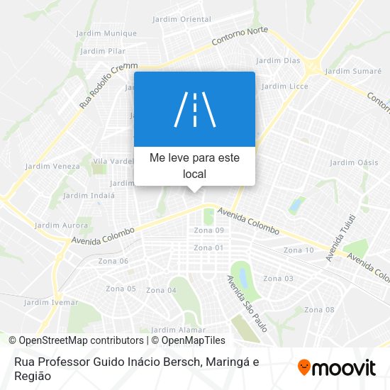Rua Professor Guido Inácio Bersch mapa