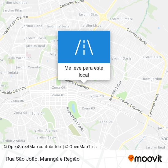 Rua São João mapa