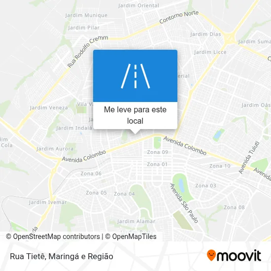 Rua Tietê mapa