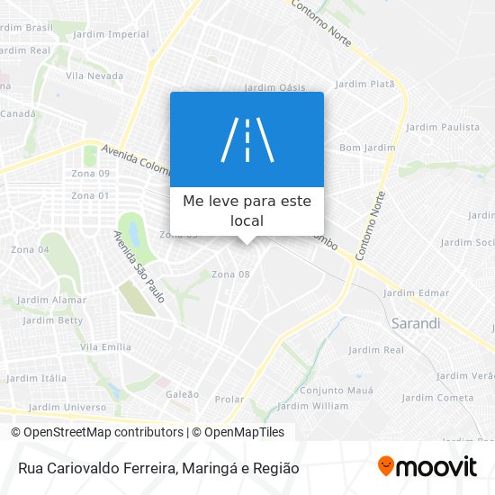 Rua Cariovaldo Ferreira mapa