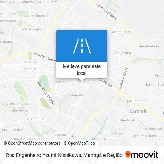 Rua Engenheiro Ysumi Nishikawa mapa