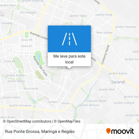 Rua Ponta Grossa mapa