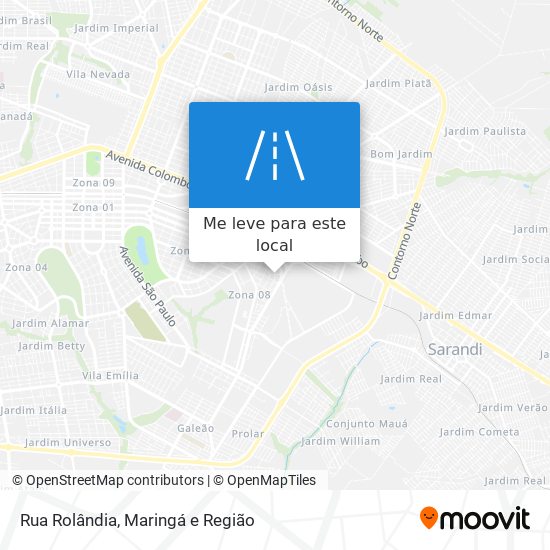 Rua Rolândia mapa