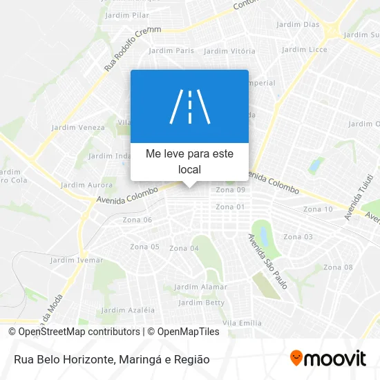Rua Belo Horizonte mapa