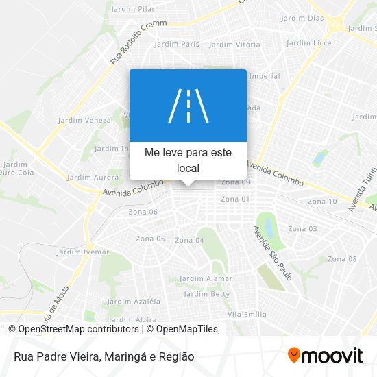 Rua Padre Vieira mapa