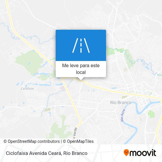 Ciclofaixa Avenida Ceará mapa