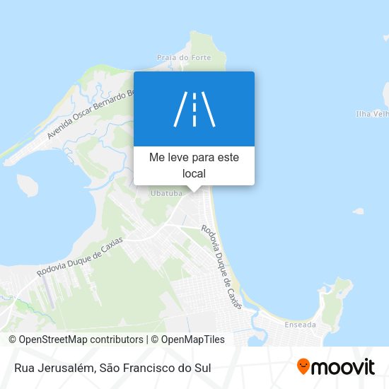 Rua Jerusalém mapa