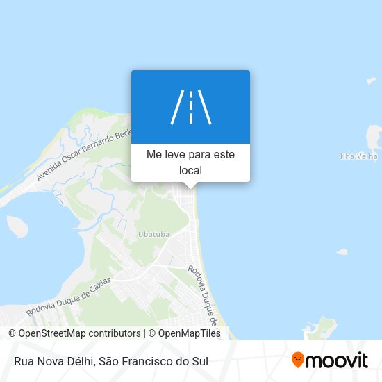 Rua Nova Délhi mapa