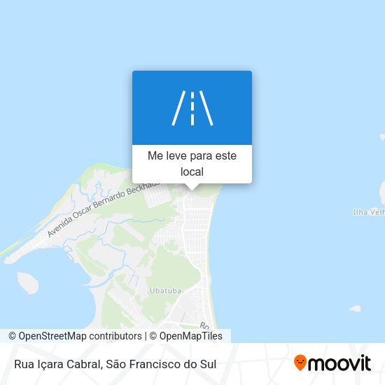 Rua Içara Cabral mapa