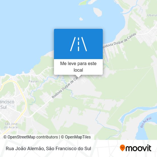 Rua João Alemão mapa
