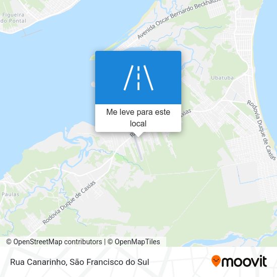 Rua Canarinho mapa