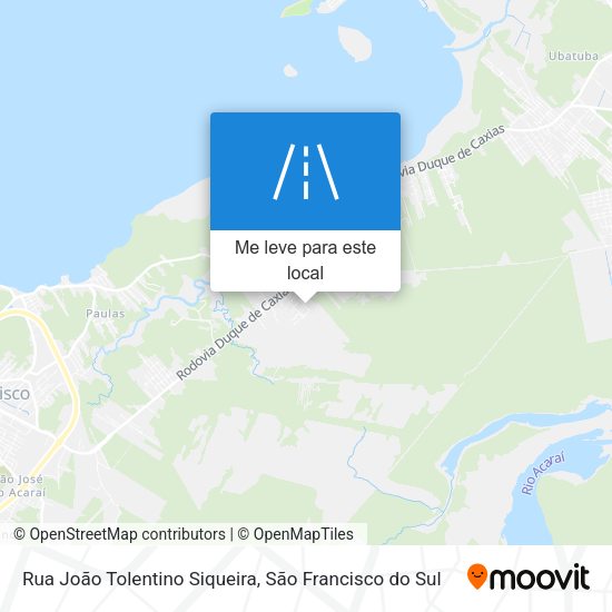 Rua João Tolentino Siqueira mapa