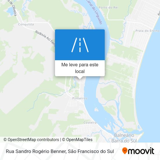 Rua Sandro Rogério Benner mapa