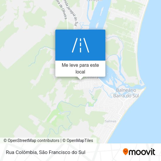 Rua Colômbia mapa