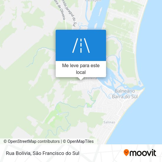 Rua Bolívia mapa