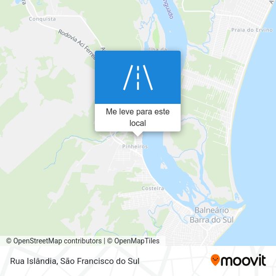 Rua Islândia mapa