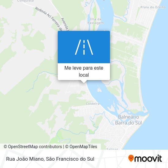 Rua João Miano mapa