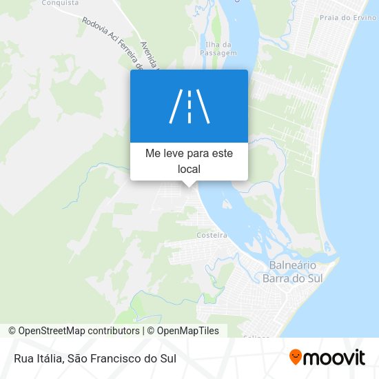 Rua Itália mapa