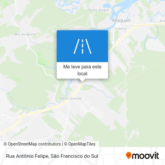 Rua Antônio Felipe mapa