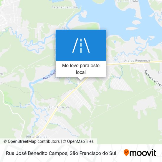 Rua José Benedito Campos mapa