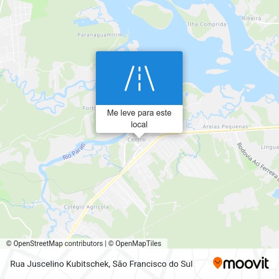 Rua Juscelino Kubitschek mapa
