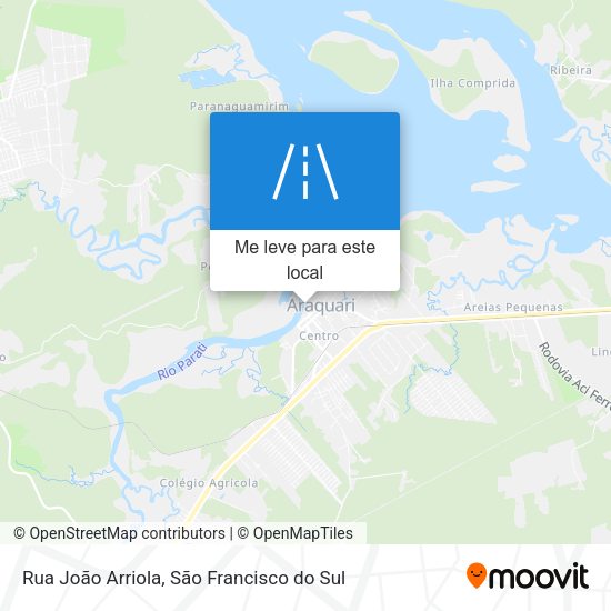 Rua João Arriola mapa
