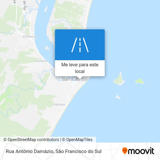Rua Antônio Damázio mapa