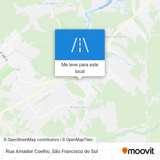 Rua Amador Coelho mapa