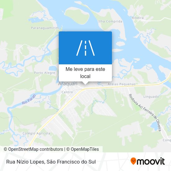 Rua Nízio Lopes mapa