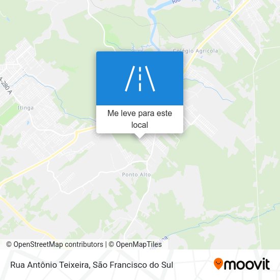 Rua Antônio Teixeira mapa