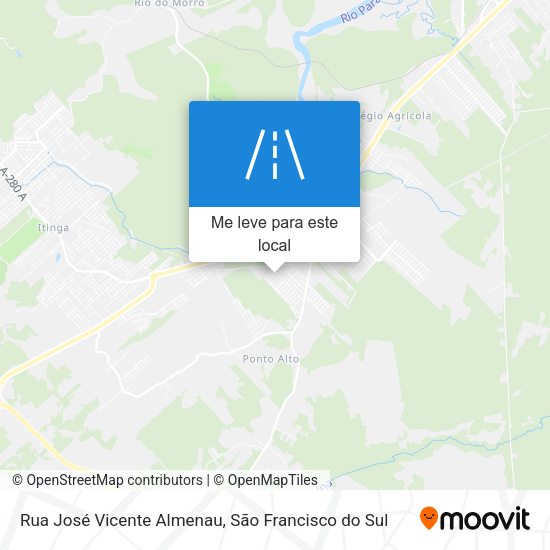 Rua José Vicente Almenau mapa